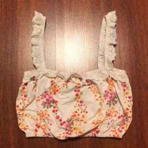 Forever 21 Ruffled Hem Cropped Blouse